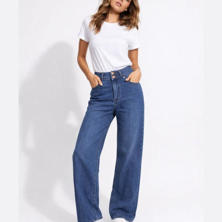 Georgia Wide Jeans Large