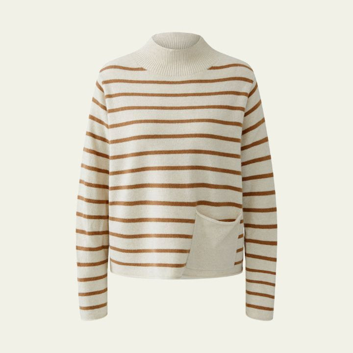 PULL RAYÉ AVEC POCHE