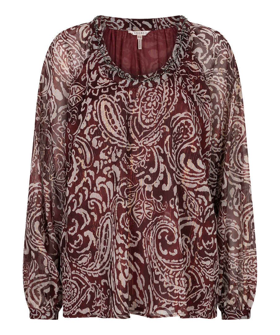 Blouse Esqualo à imprimé paisley — vue de face