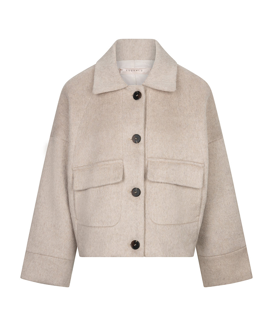 Manteau court Esqualo Biscuit — vue de face