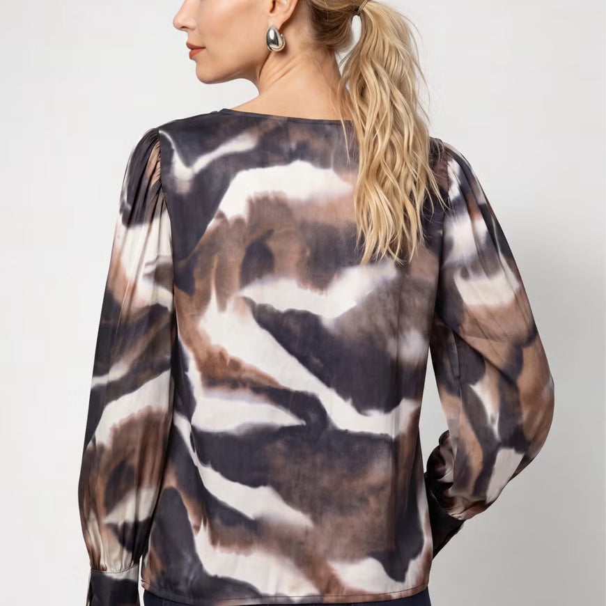 Chemisier à motif batik — Brun chocolat motif (559)