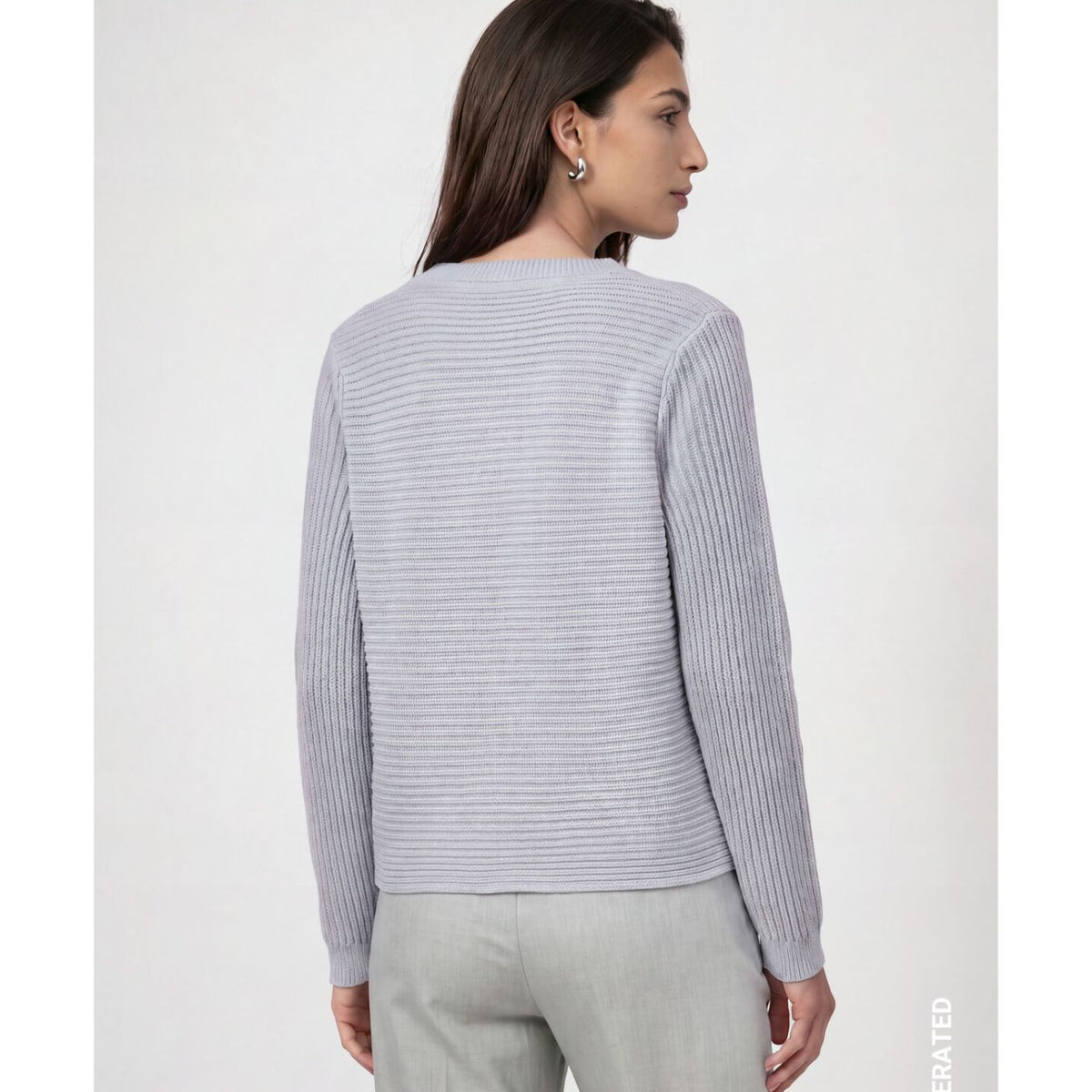 Pull Monari 809974 bleu 701 — vue 3