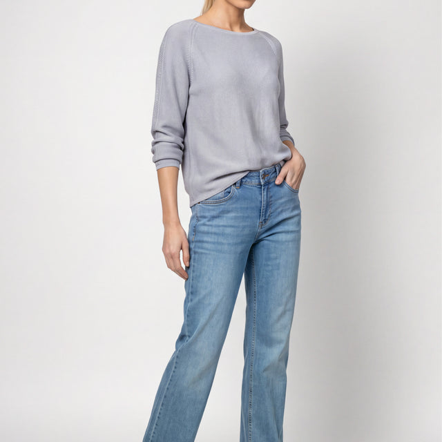 Pull Monari 809983 bleu 701 — vue 3