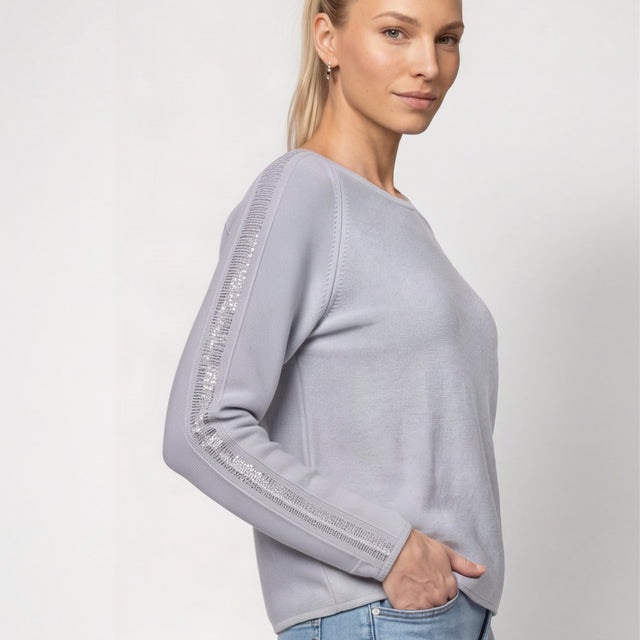 Pull Monari 809983 bleu 701 — vue 4