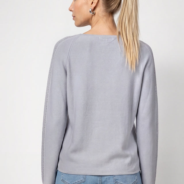 Pull Monari 809983 bleu 701 — vue 5