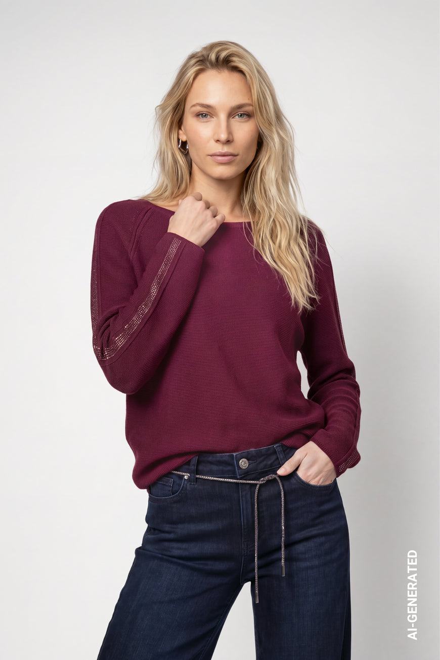Pull avec détails scintillants