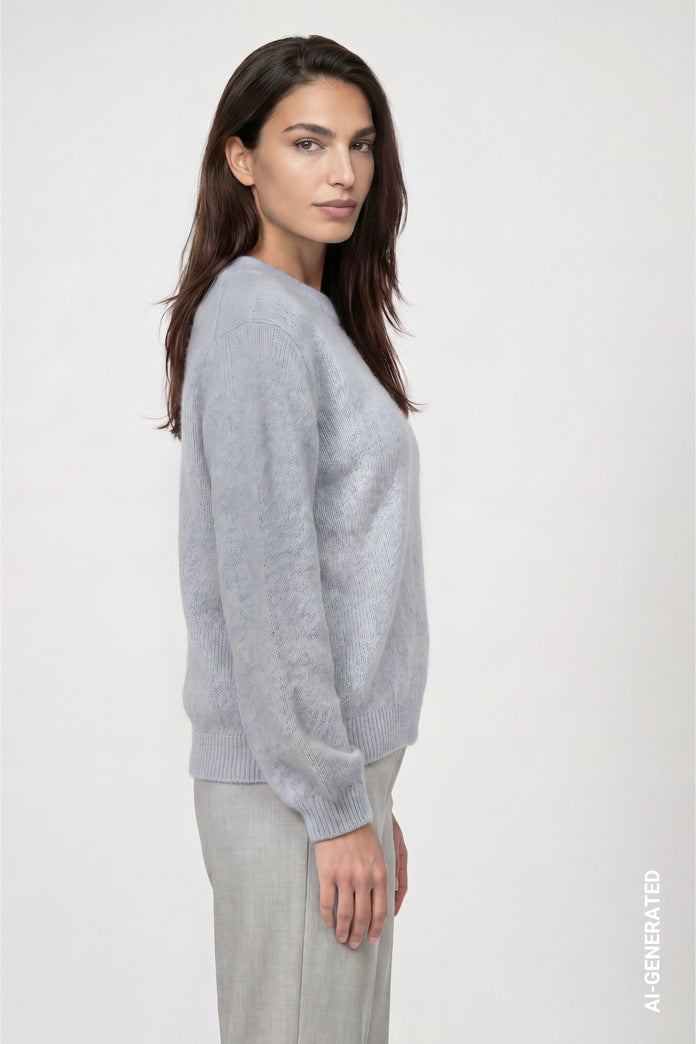 Pull Monari 809996 bleu 701 — vue 4