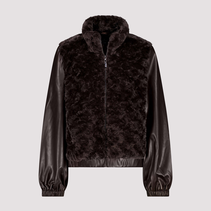 Veste en fausse fourrure — Monari 809997, café noir 567