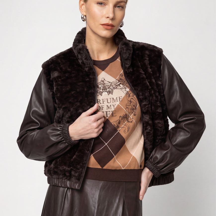 Veste en fausse fourrure