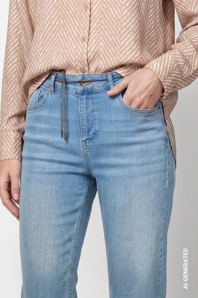 Jeans Monari 810112 bleu 750 — vue 4