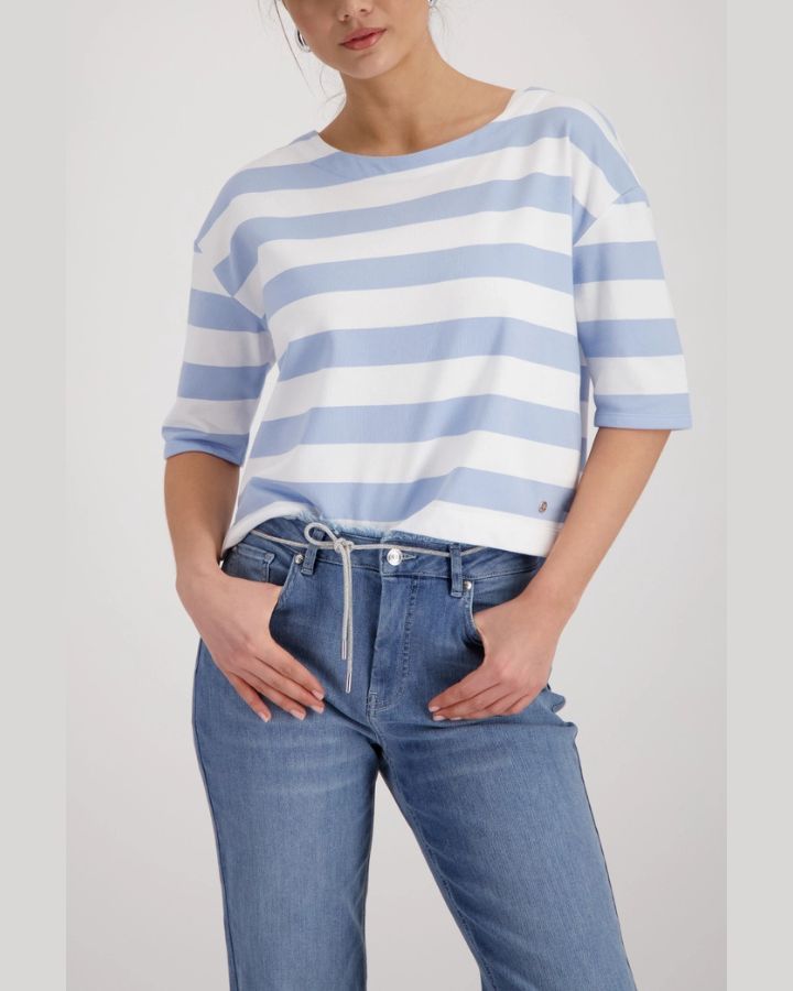 T-shirt à larges rayures