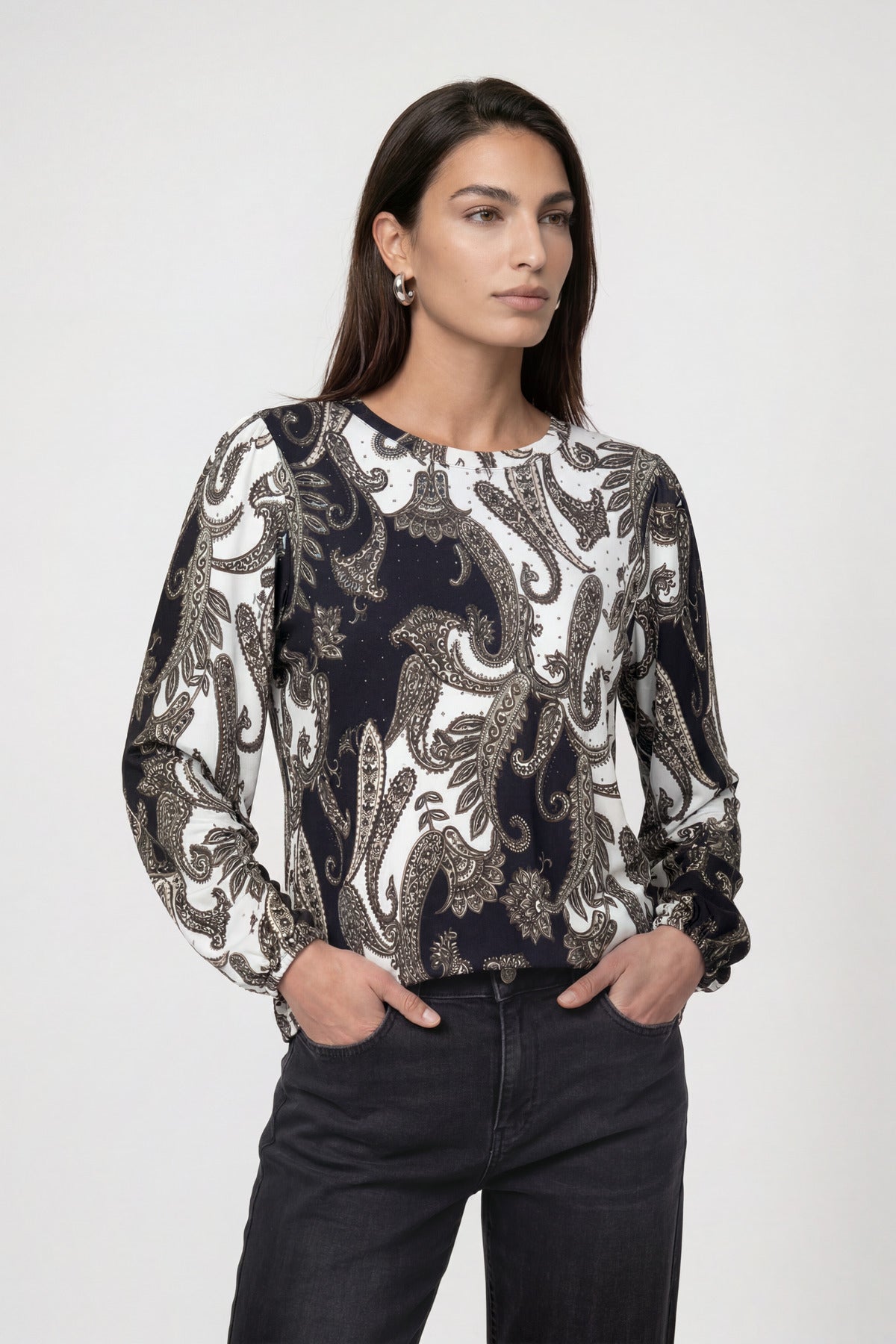 Sweatshirt à motif paisley