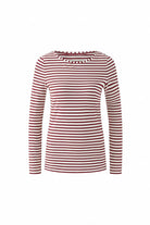 T-shirt à manches longues — Blanc cassé / Rouge foncé (0139)