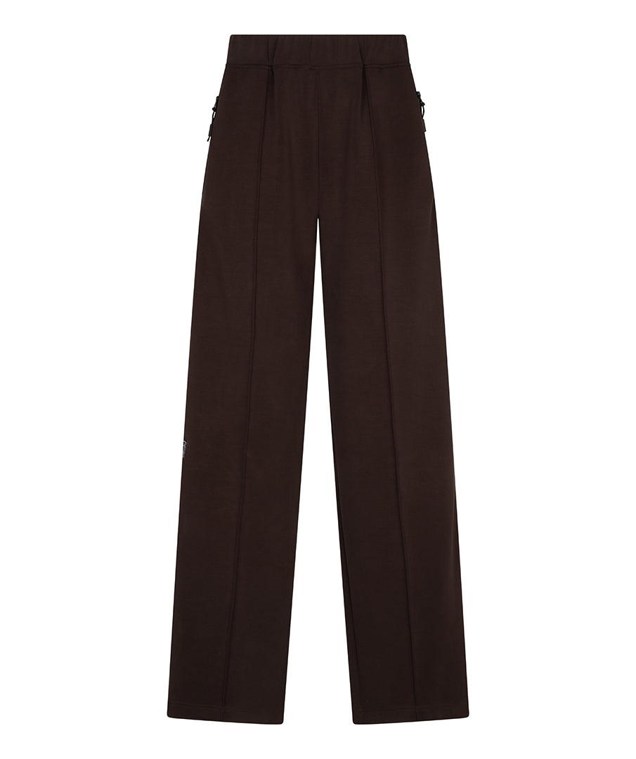 Pantalon Esqualo Cacao à bandes contrastantes — face