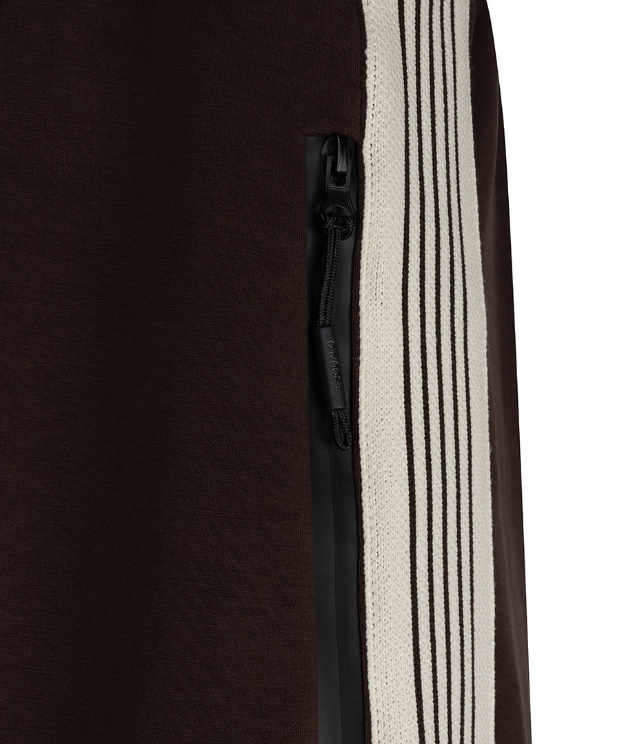 Pantalon Esqualo Cacao à bandes contrastantes — détail de poche