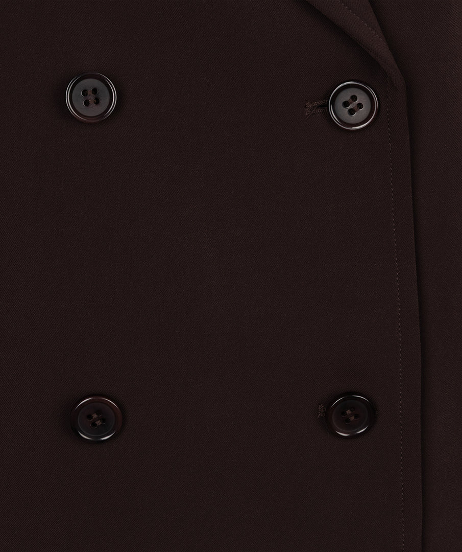 Blazer court Esqualo Cacao — détail des boutons