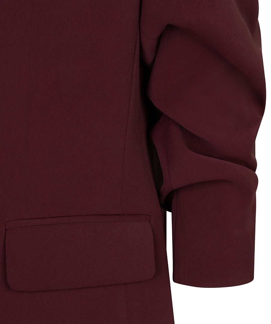 Blazer Esqualo Merlot — détail de manche et de poche
