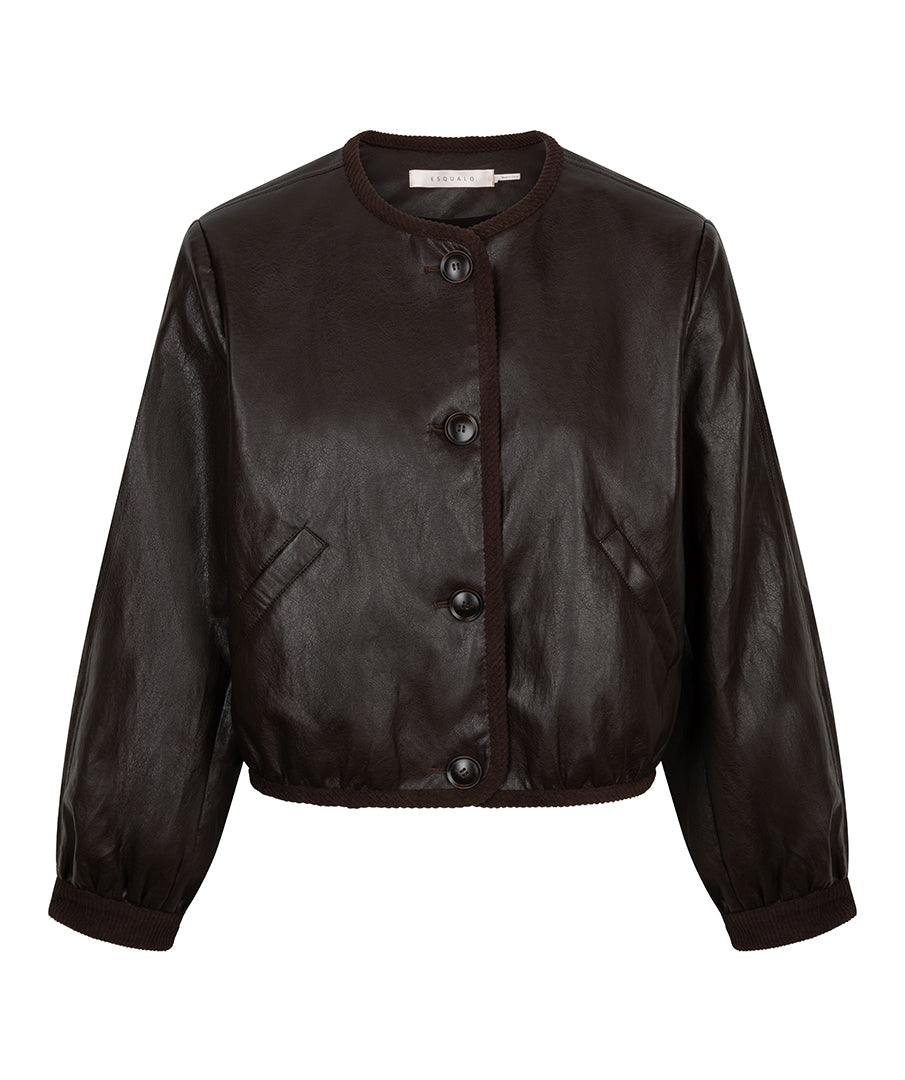 Veste courte Esqualo Cacao — vue de face