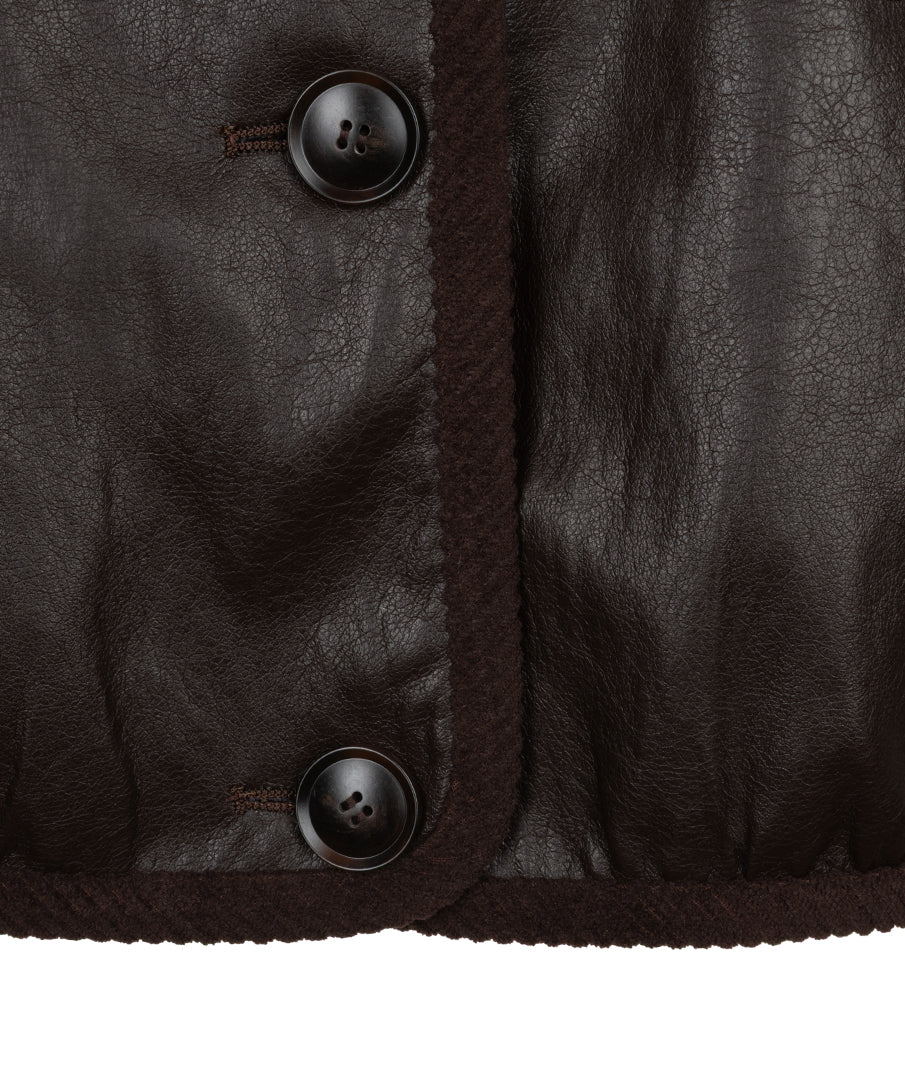 Veste courte Esqualo Cacao — détail des boutons et des finitions