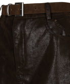 Jupe Esqualo Cacao avec ceinture — détail de la ceinture et de la poche