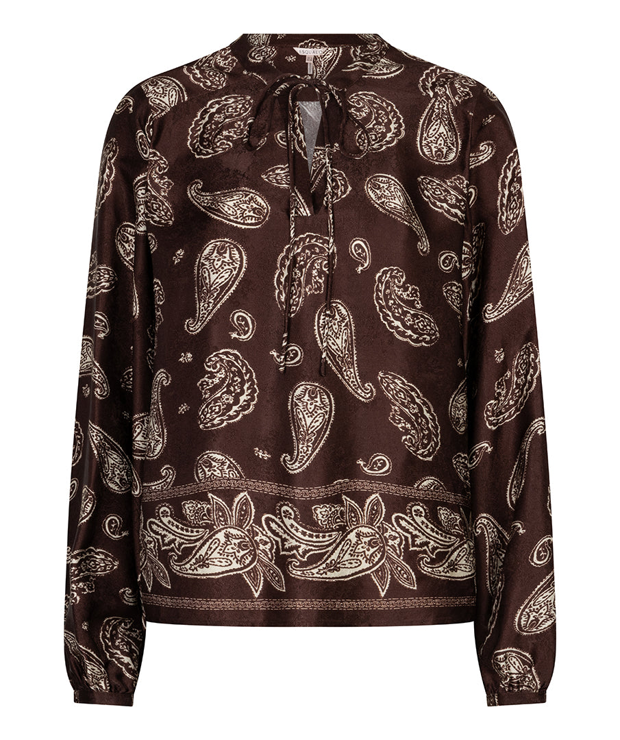 Blouse imprimée à bordure chaude — vue de face