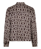 Blouse courte à boucle imprimée Cacao — vue de dos