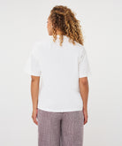 T-shirt Esqualo Forms Off White/Merlot — vue rapprochée de dos sur mannequin
