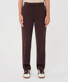 Pantalon droit Esqualo Cacao — vue de face sur mannequin