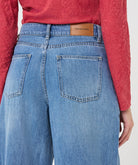 Jean large Esqualo Jeans Blue — détail des poches arrière et de la taille