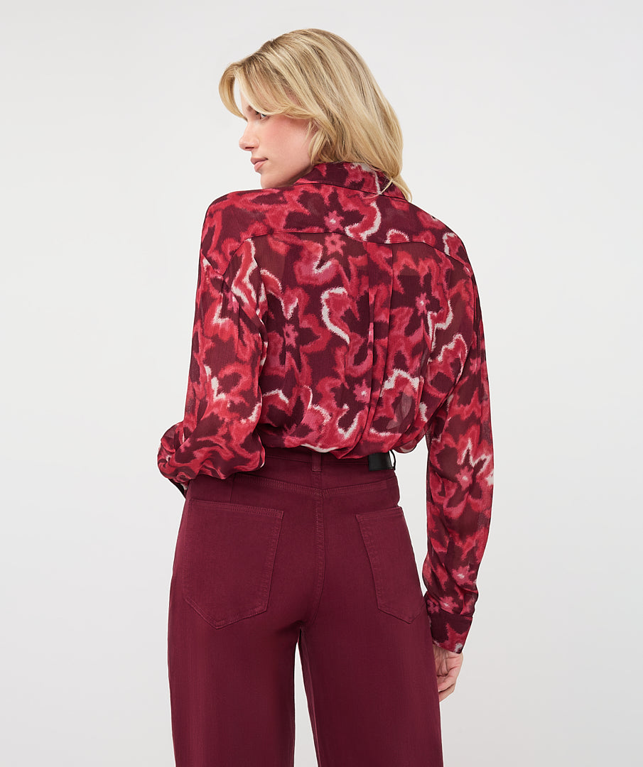 Blouse Esqualo Autumn Bloom — vue de dos sur mannequin