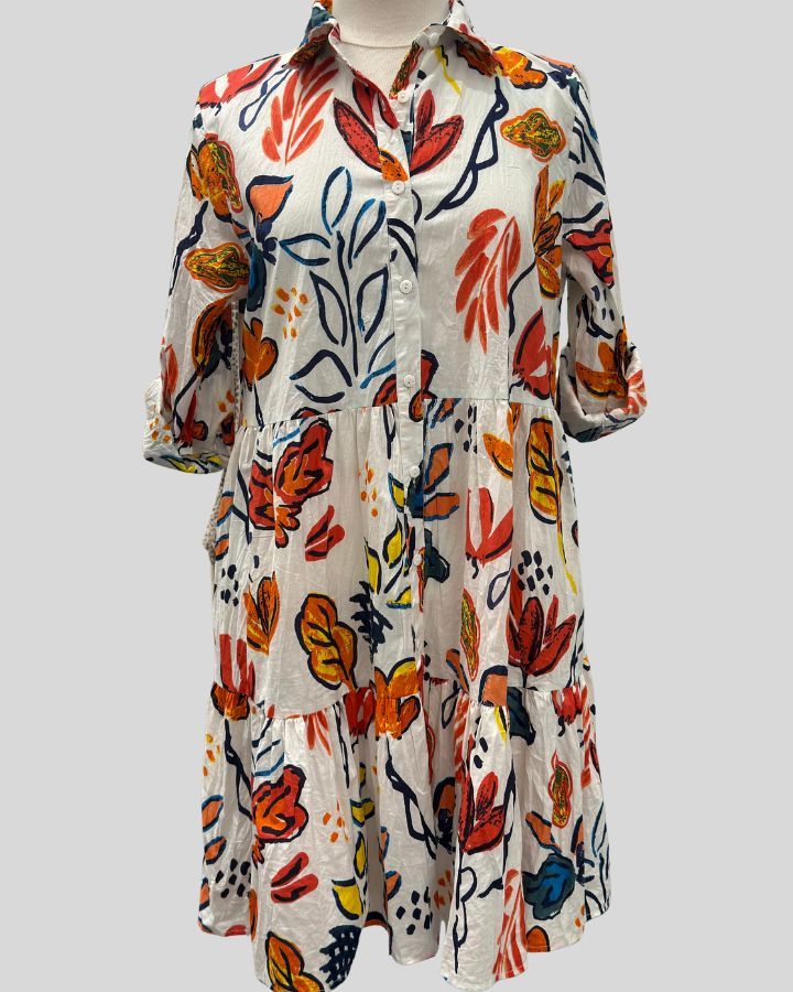 Robe chemisier chiffonnée