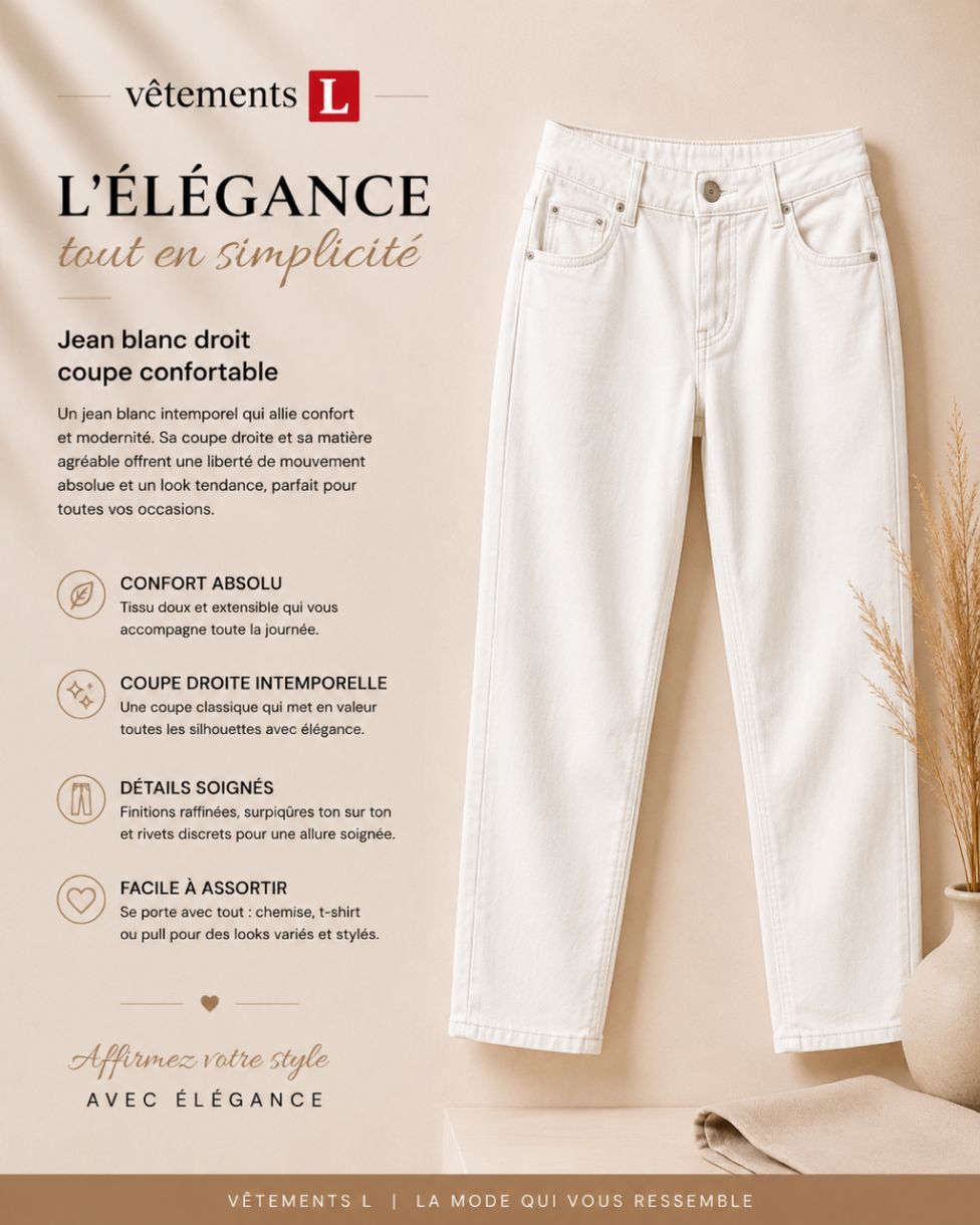 PANTALON EXTENSIBLE FERMOIR COTE BAS