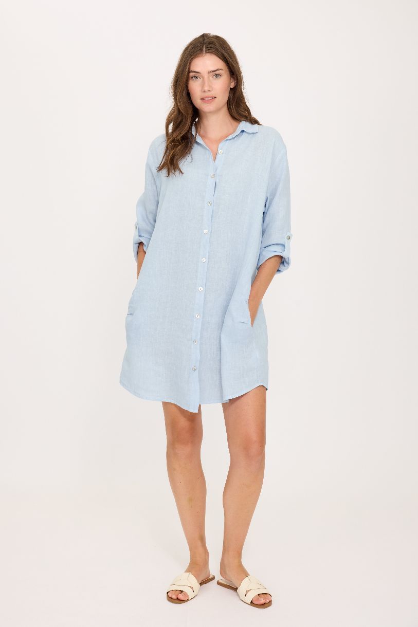Robe chemisier en lin