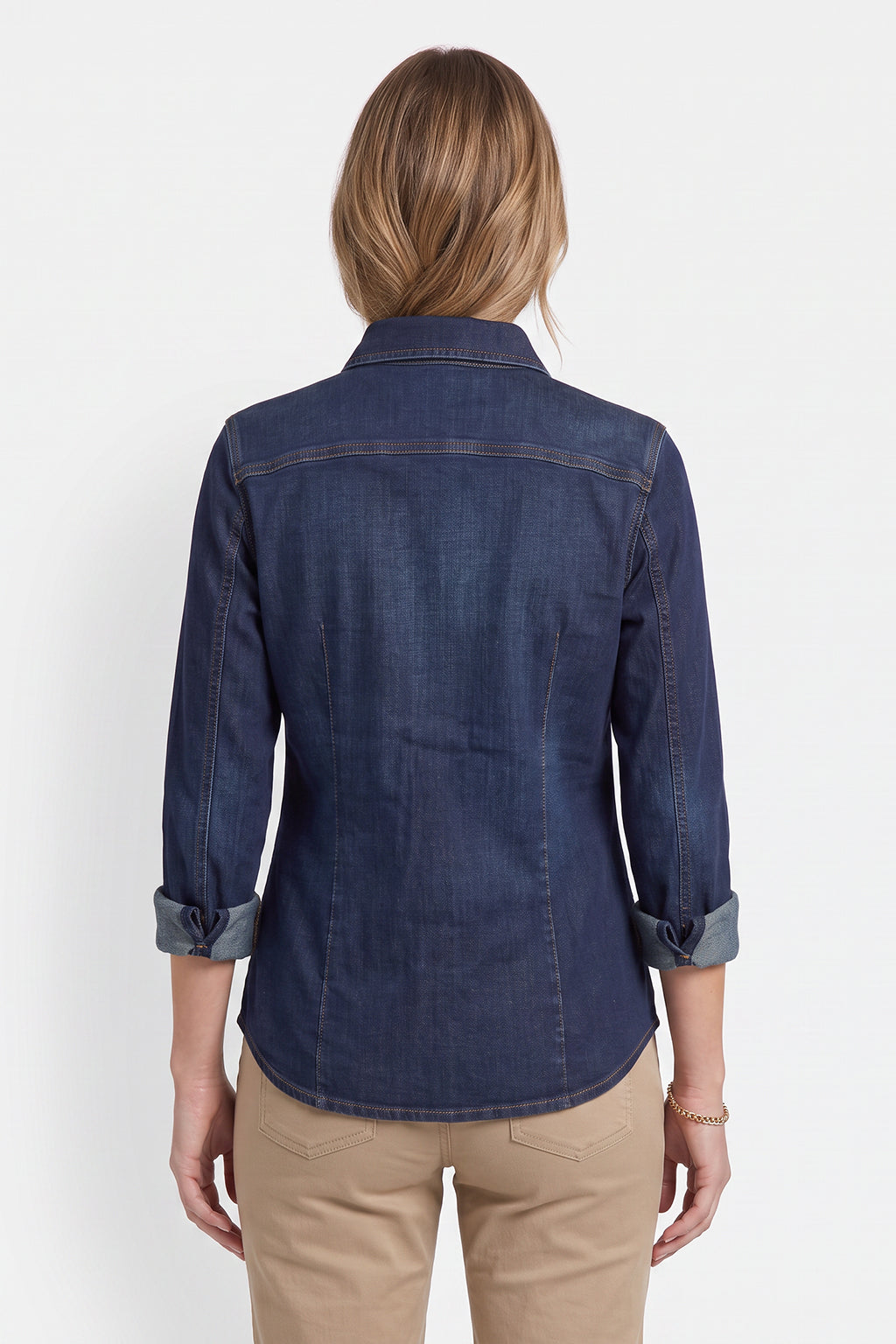 Gian — Chemise en denim à boutons-pressions