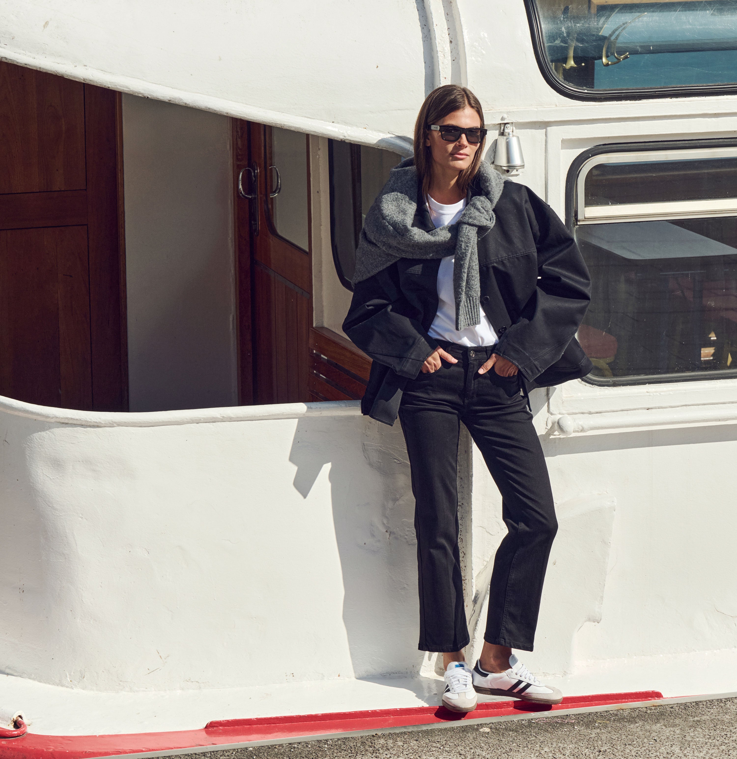 Jeans MAC Laura noir D999 porté