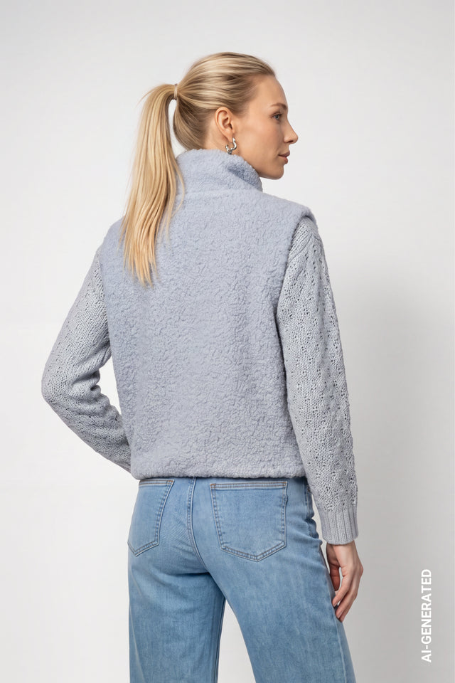 Veste Monari 809782 bleu 701 — vue 5
