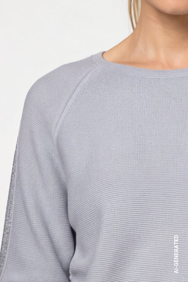 Pull Monari 809983 bleu 701 — vue 2