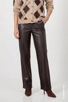 Pantalon large en similicuir